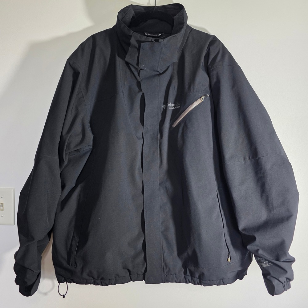 Columbia Titanium Wildcard III Jacket Mens XL Black Insulated Waterproof Coat